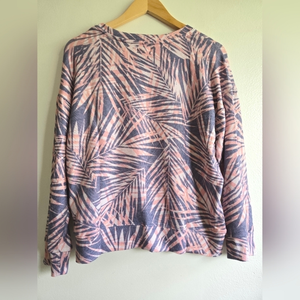 Sundry, Palms‎ Cozy Lightweight Pullover, Blue/Grey/Pink Peach, Size S - NWT! - Picture 9 of 16